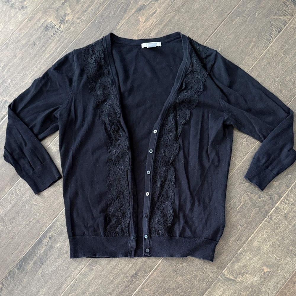 H&M Elegant Black Lace Cardigan